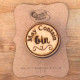 Wooden Gin Badge