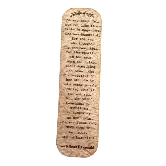 She is Beautiful Quote Bookmark