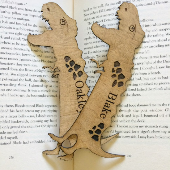 Personalised Dinosaur Bookmark