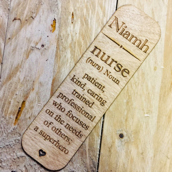 Personalised Nurse Bookmark