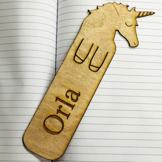 Personalised Unicorn Bookmark