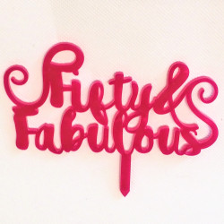 Hot Pink Personalised Cake Topper