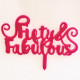 Hot Pink Personalised Cake Topper