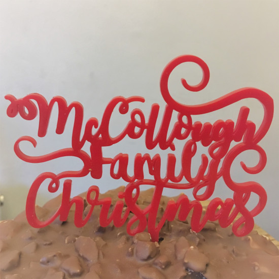 Personalised Christmas Cake Topper