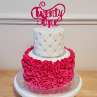 Hot Pink Personalised Cake Topper