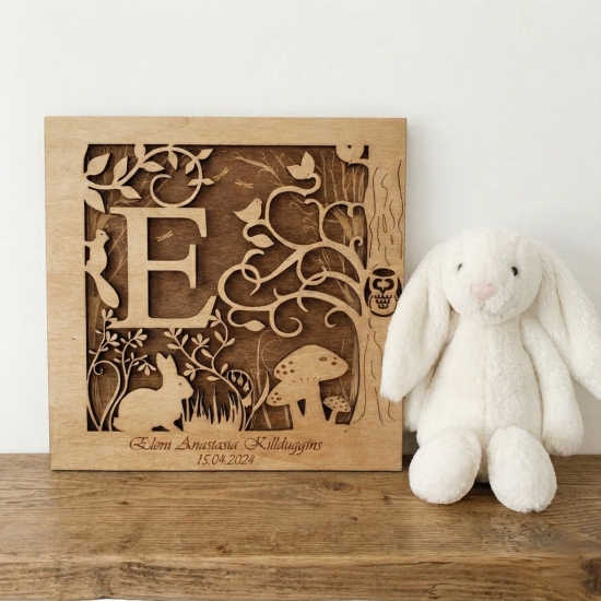 Personalised Woodland Letter Frame