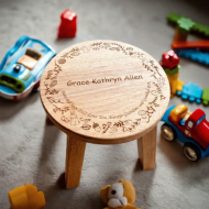Personalised Wooden Woodland Stool
