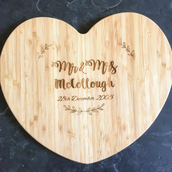 Personalised Heart Chopping Board