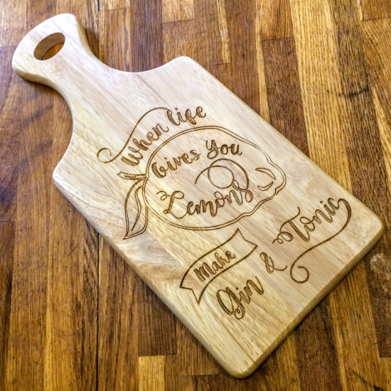 Gin & Tonic Wooden Chopping Board