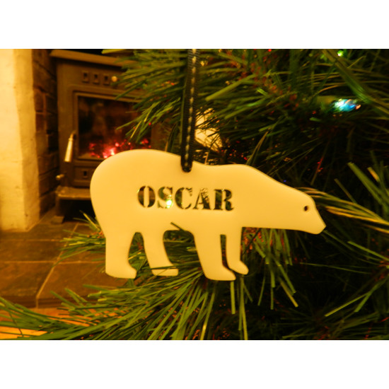 Personalised Polar Bear Decoration