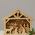 Layered Wooden Nativity Scene
