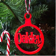 Coloured Acrylic Name Bauble