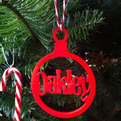 Coloured Acrylic Name Bauble