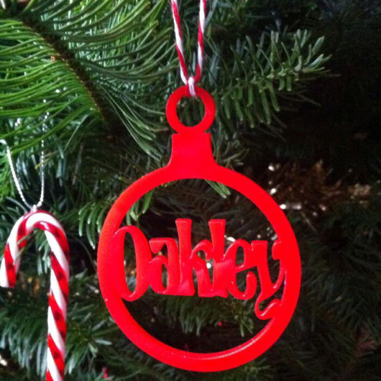 Coloured Acrylic Name Bauble