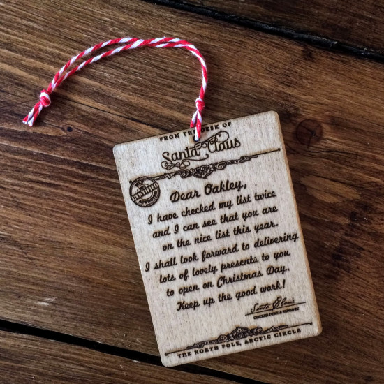 Letter From Santa Decoration