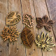 Wooden Leaves Coaster Set