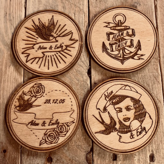 Rockabilly Coaster Set