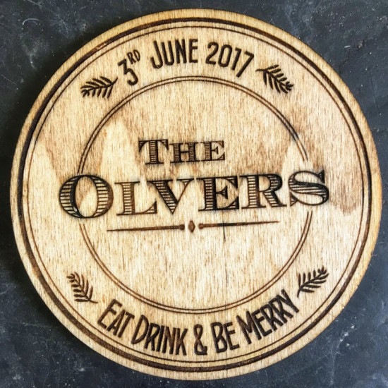 Wooden Wedding Coaster