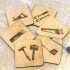 Carpenters Tools Coaster Set