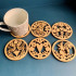 Folk Art Coaster Set