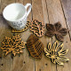 Wooden Leaves Coaster Set