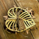 Wooden Leaves Coaster Set