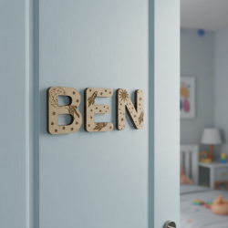 Wooden Space Letters