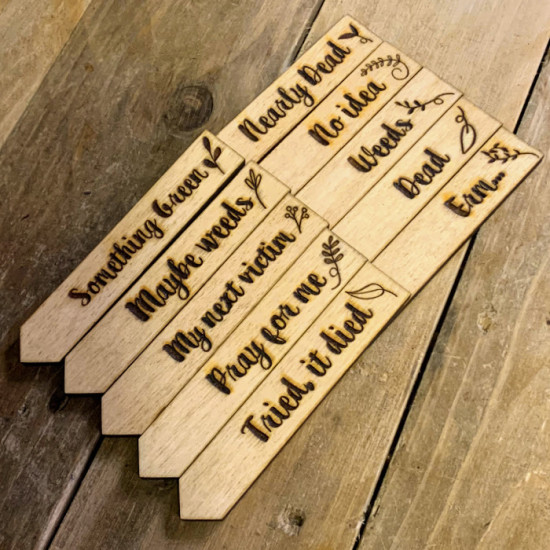 Bad Gardener Plant Tags - Set of 10