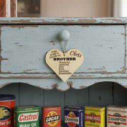 Funny Brother Engraved Heart