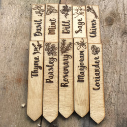 Herb Marker Plant Tags - Set of 10