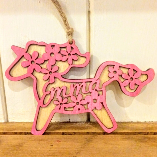 Personalised Unicorn Decoration