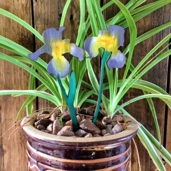 Wooden Hand Painted Spring Flower