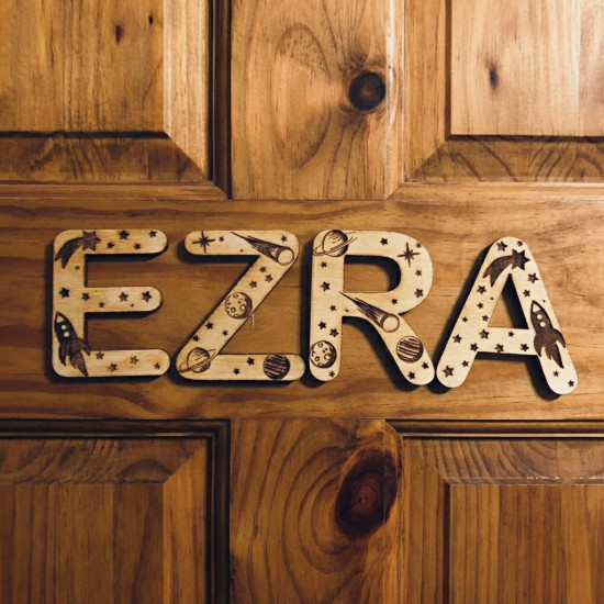 Wooden Space Letters
