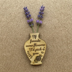 Wooden Vase Magnet