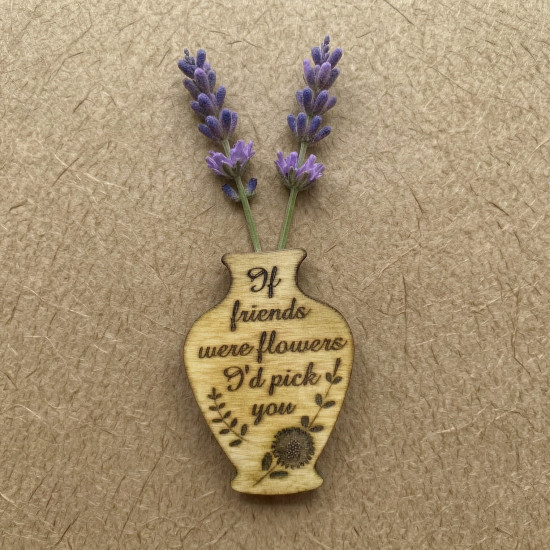 Wooden Vase Magnet