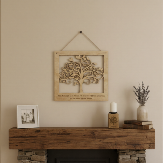 Wooden Family Tree Wall Art