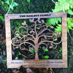 Wooden Family Tree Wall Art