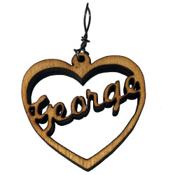 Hanging Name Heart for our Family Trees