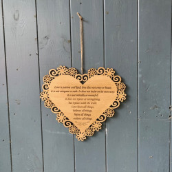 Love Bible Verse Heart Plaque
