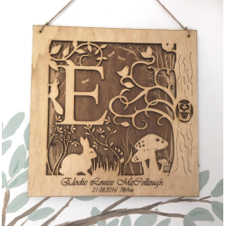 Personalised Woodland Letter Frame