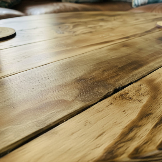 Oval Reclaimed Wooden Coffee Table