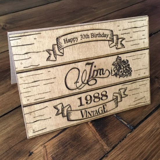 Personalised Wine Crate Card