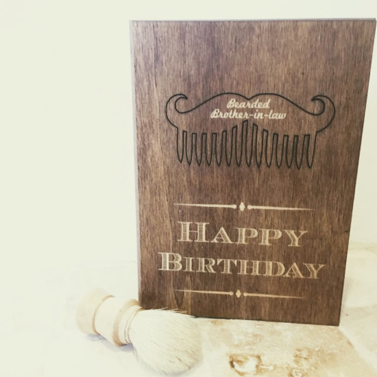 Personalised Beard Comb Card