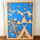 Wooden Camping Card