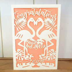 Personalised Flamingo Card