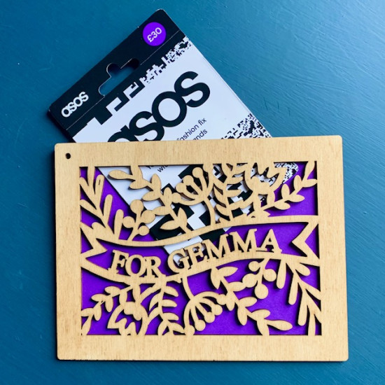 Personalised Gift Card  Holder