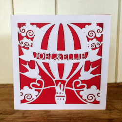 Hot Air Balloon Papercut Card