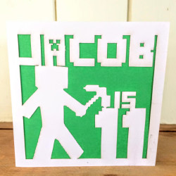 Minecraft Papercut Card