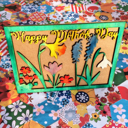 Spring Flowers Hand Painted Mother's Day Card
