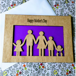 Wooden Family Card